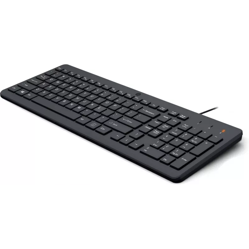 HP 150 laidinė klaviatūra, pilno dydžio USB, juoda, 1 m laidas