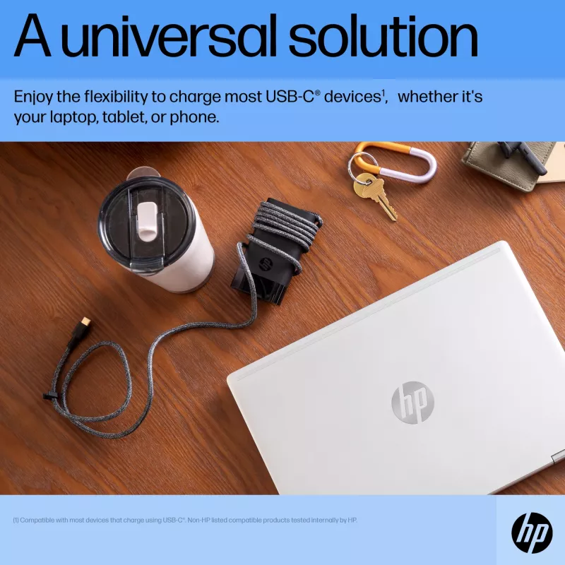 HP USB-C 65W nešiojamojo kompiuterio įkroviklis, 65 W, 5–20 V, 1,6 A