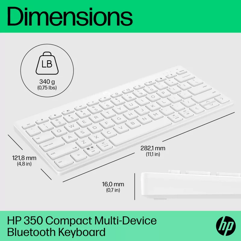 Klaviatūra HP 350 Compact Multi-Device Bluetooth Keyboard