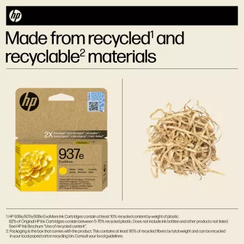 HP 937e EvoMore geltona originali kasetė