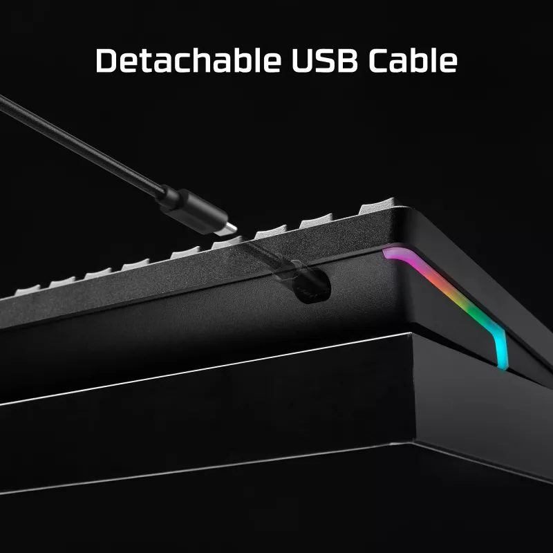 Žaidimų klaviatūra Kingston HP HyperX Alloy Rise (7G7A3AA#ABD) – kompaktiška laida mechaninė klaviatūra