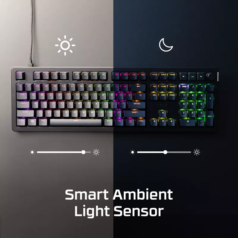 Žaidimų klaviatūra Kingston HP HyperX Alloy Rise (7G7A3AA#ABD) – kompaktiška laida mechaninė klaviatūra
