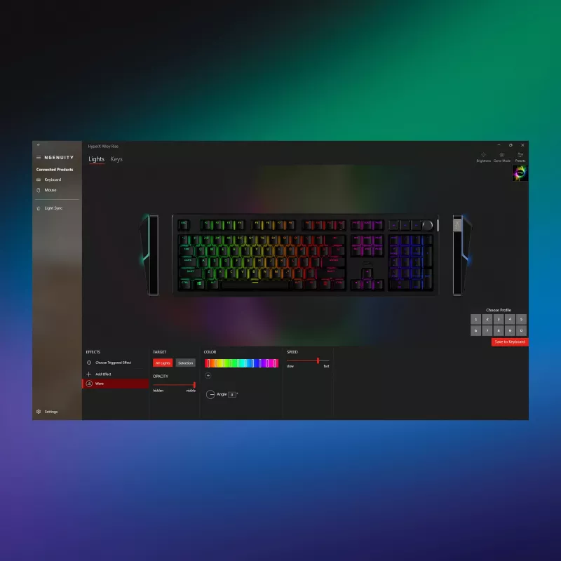 Žaidimų klaviatūra Kingston HP HyperX Alloy Rise (7G7A3AA#ABD) – kompaktiška laida mechaninė klaviatūra
