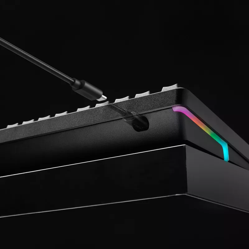 Žaidimų klaviatūra Kingston HP HyperX Alloy Rise (7G7A3AA#ABD) – kompaktiška laida mechaninė klaviatūra