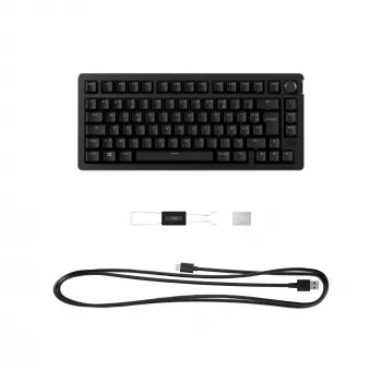 Mechaninė žaidimų klaviatūra Kingston (HyperX) Alloy Rise 75 – kompaktiškas 75% išdėstymas, laidinė, modelis 7G7A4AA#ABD