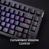 Mechaninė žaidimų klaviatūra Kingston (HyperX) Alloy Rise 75 – kompaktiškas 75% išdėstymas, laidinė, modelis 7G7A4AA#ABD