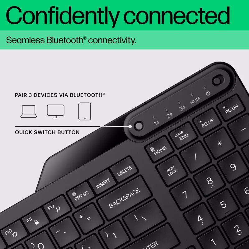 HP 460 kelių įrenginių belaidė Bluetooth klaviatūra