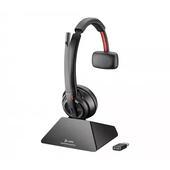 HP Poly Savi 8210 Monauralinis DECT 1880-1900 MHz ausinių komplektas su įkrovimo stotele