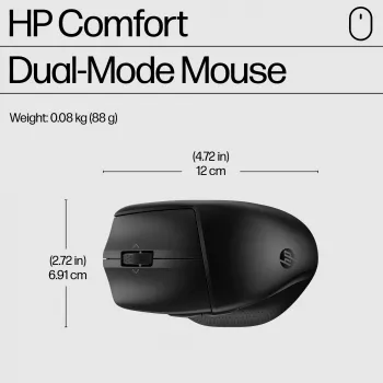 Belaidis klaviatūros ir pelės rinkinys HP 685 Comfort – pilno dydžio lenkta klaviatūra, RF belaidis + Bluetooth, juoda, su pele