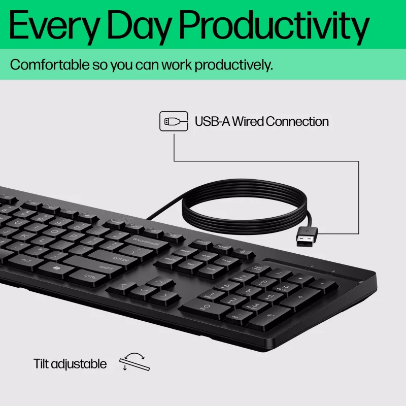 Laidinė klaviatūra HP 125 G2 USB