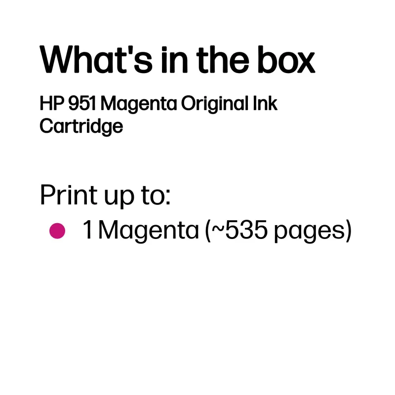 Original HP 951 raudona kasetė, 1 vnt., 535 puslapiai