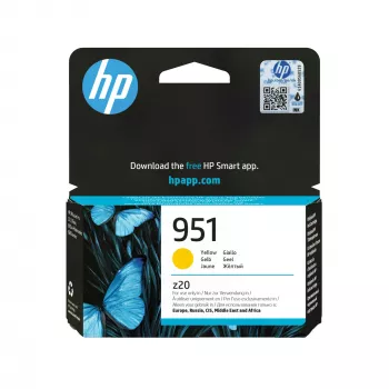 Rašalo kasetė HP 951 Geltona (Original) – pigmentinis geltonas, 8 ml, standartinė išeiga
