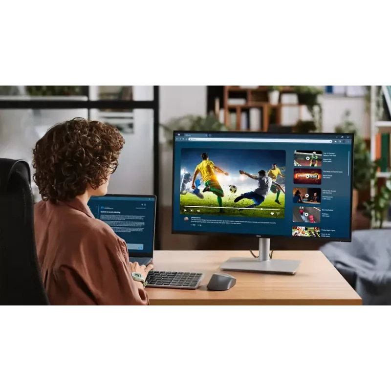 27 colių monitorius Dell S2725DSM — 68,6 cm, 2560×1440 (QHD) LCD, 8 ms, 16:9, įmontuoti garsiakalbiai, VESA laikiklis, aukščio reguliavimas, baltas