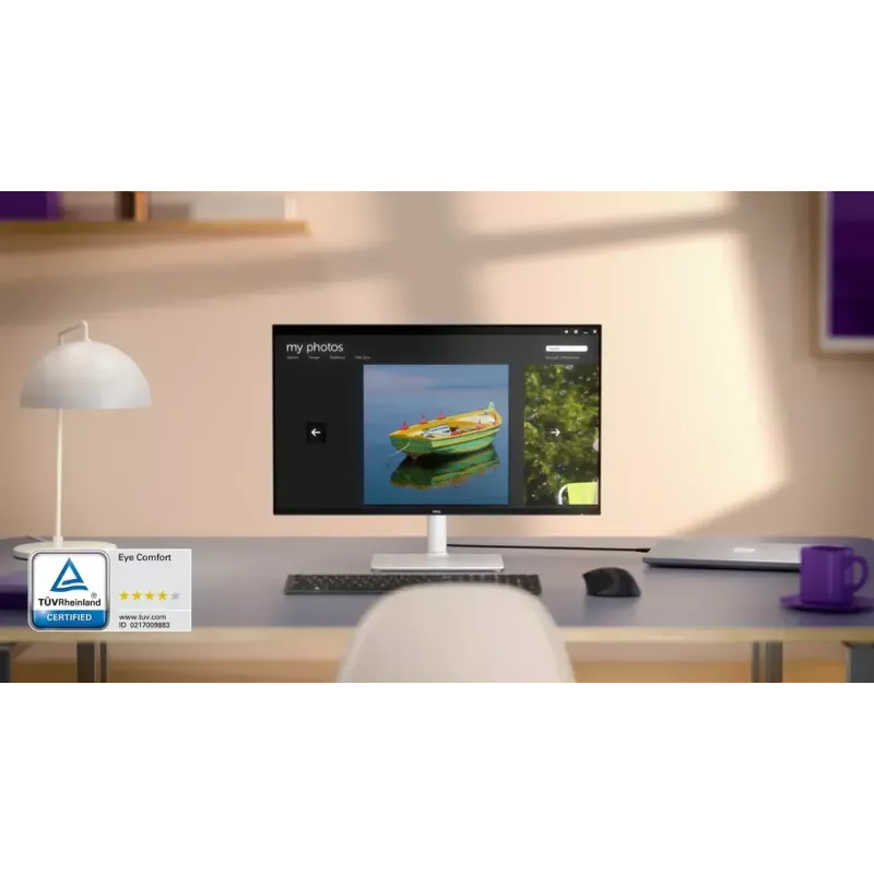 Monitorius Dell S2725DC 27 colių QHD LCD 8 ms 16:9 178° USB 3.2 Gen1 garsiakalbiai aukščio reguliavimas VESA baltas