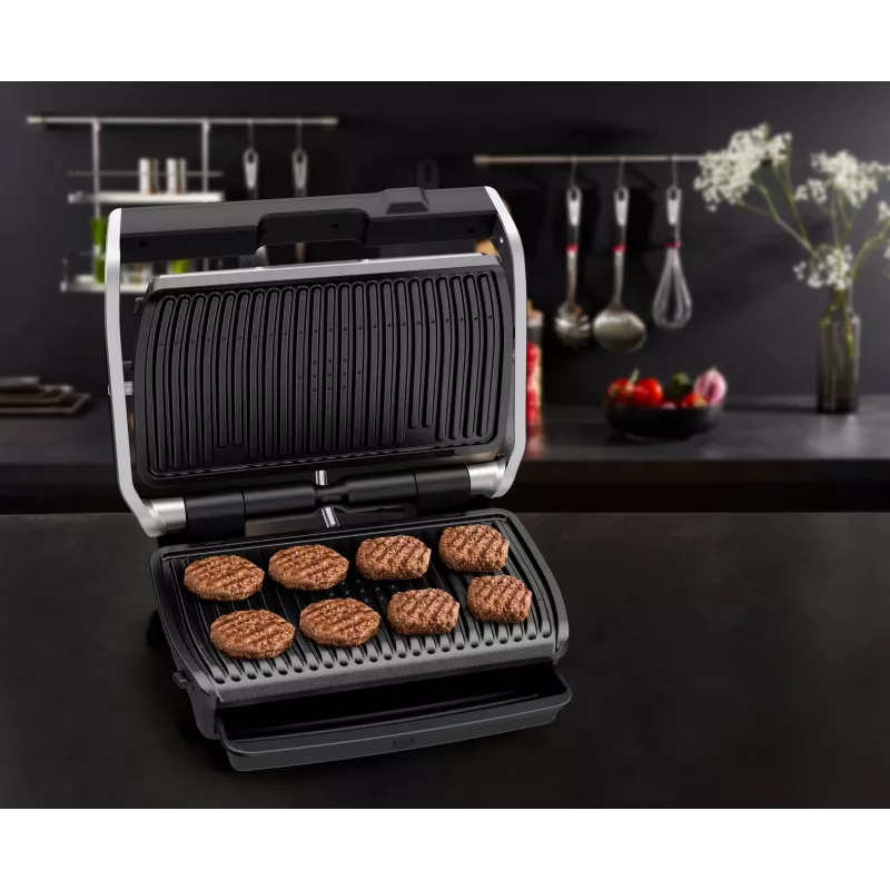 Kontaktinė grilio keptuvė Tefal OptiGrill Elite XL GC760D – nerūdijantis plienas, 800 cm² paviršius, 2200 W