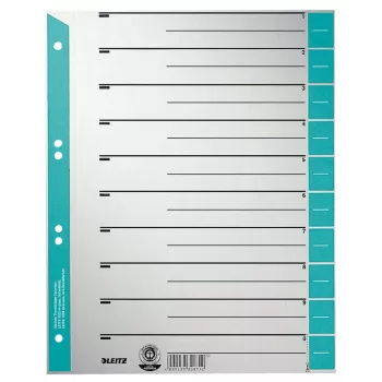 Leitz 16520030 Skaitmeniniai skirtukai Kartonas Mėlyna, Pilka