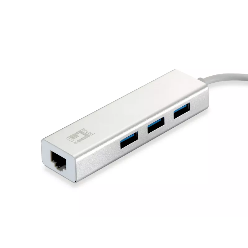 LevelOne USB-0503 Gigabit Ethernet adapter su 3 portų USB 3.0 šakotuvu