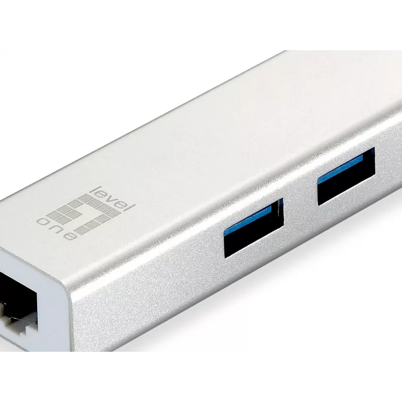 LevelOne USB-0503 Gigabit Ethernet adapter su 3 portų USB 3.0 šakotuvu