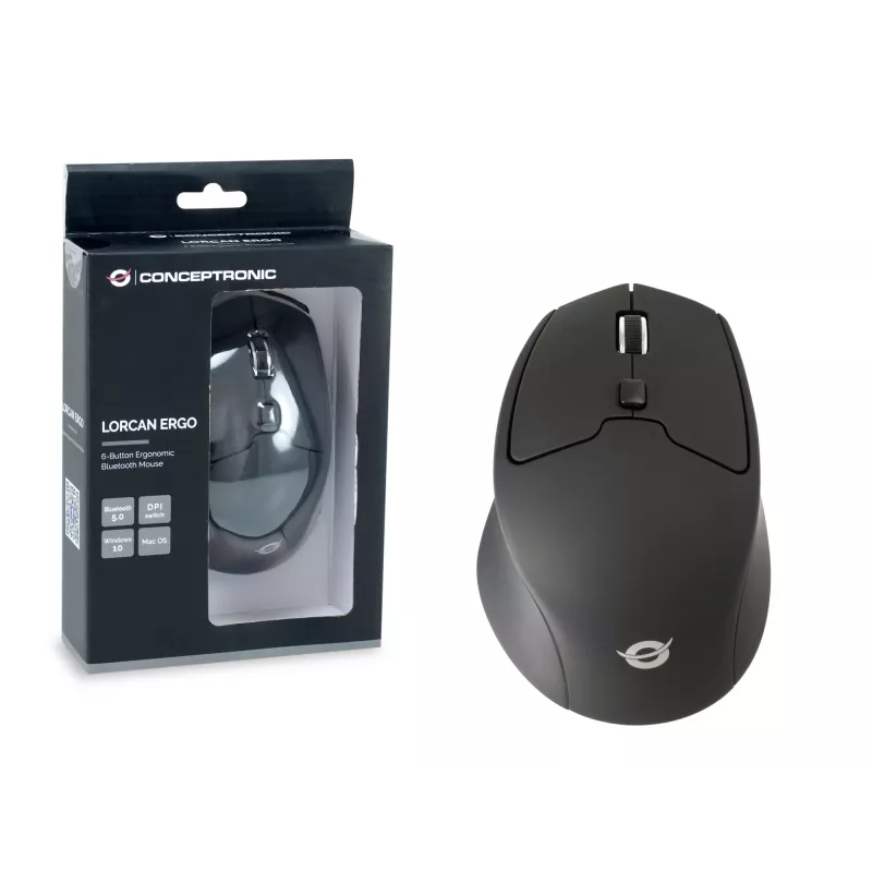 Conceptronic LORCAN02B ergonominė pelė Office dešinei rankai Bluetooth optinė 1600 DPI