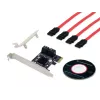 Conceptronic EMRICK 4 prievadų SATA PCIe adapteris su SATA kabeliais