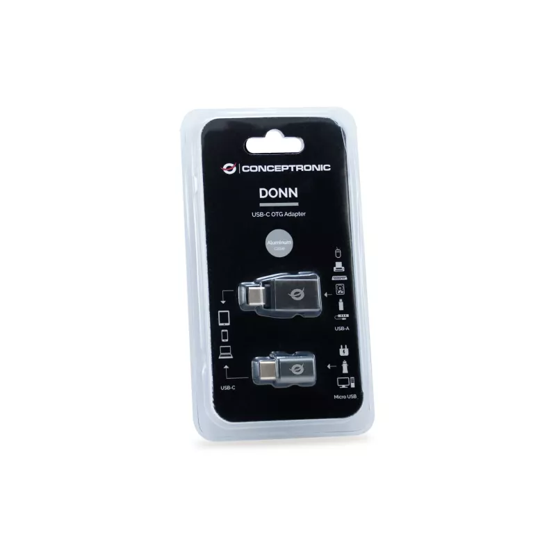 Conceptronic DONN04G USB-C į USB A / MicroB OTG adapterių 2 rinkinys, 10 Gbps (C-A), 480 Mbps (C-MicroUSB)