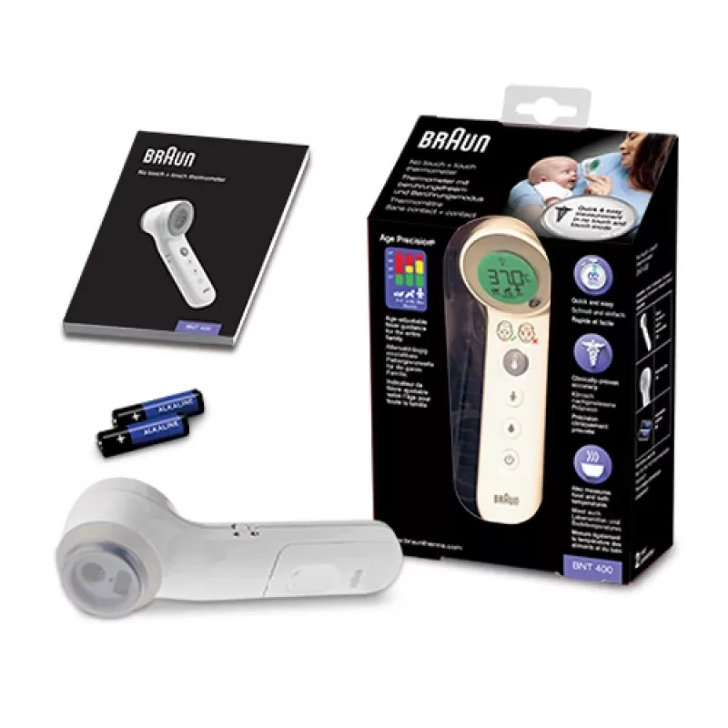 Braun BNT400 bekontaktis + kontaktinis kaktos termometras su Age Precision®