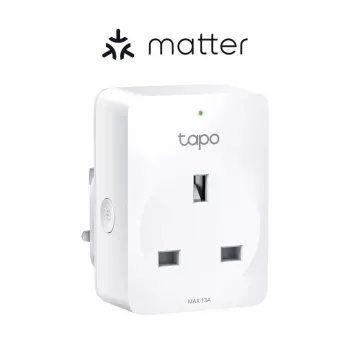 Išmanusis kištukas TP-Link Tapo Mini P110M – Wi-Fi/Bluetooth vidinis išmanusis lizdas, 16 A, 100–240 V, 3680 W, baltas