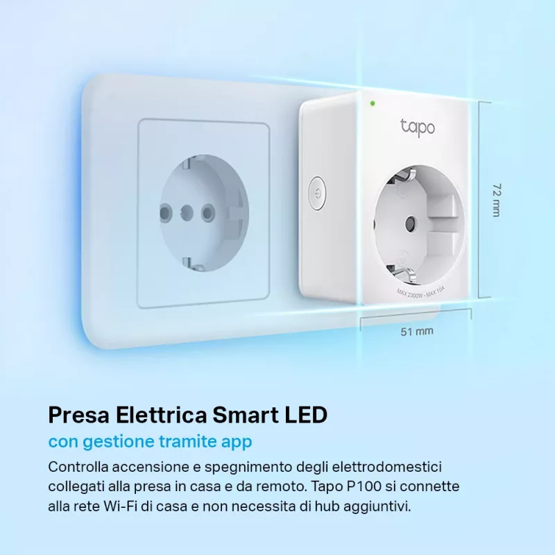 TP-LINK Tapo P100 išmanusis kištukas Baltas 2300 W