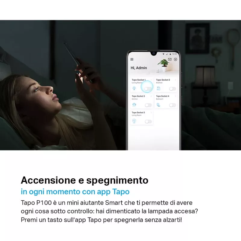 TP-LINK Tapo P100 išmanusis kištukas Baltas 2300 W