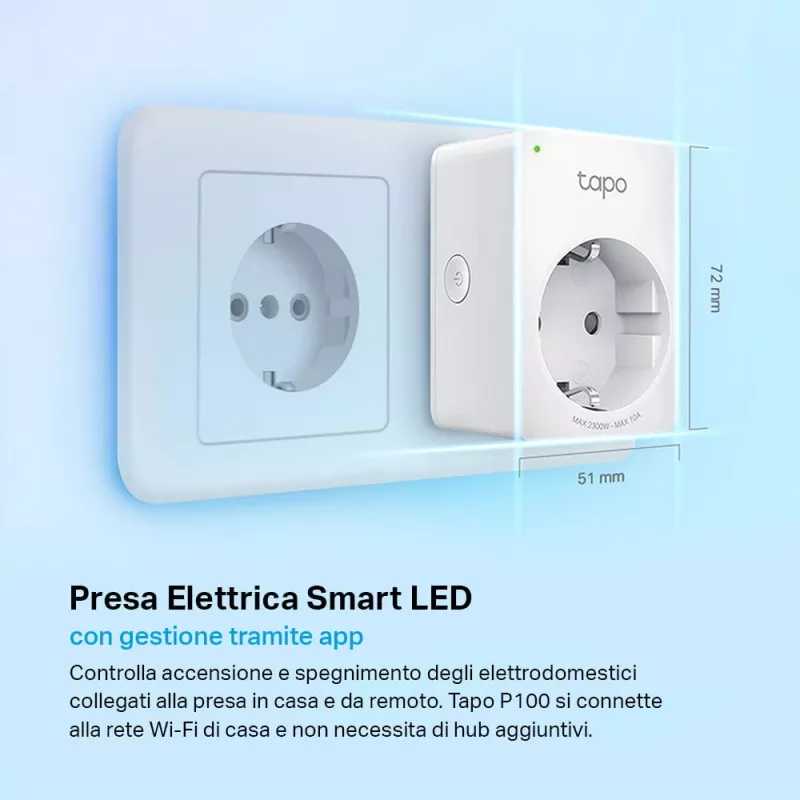 TP-LINK Tapo P100 išmanusis kištukas Baltas 2300 W