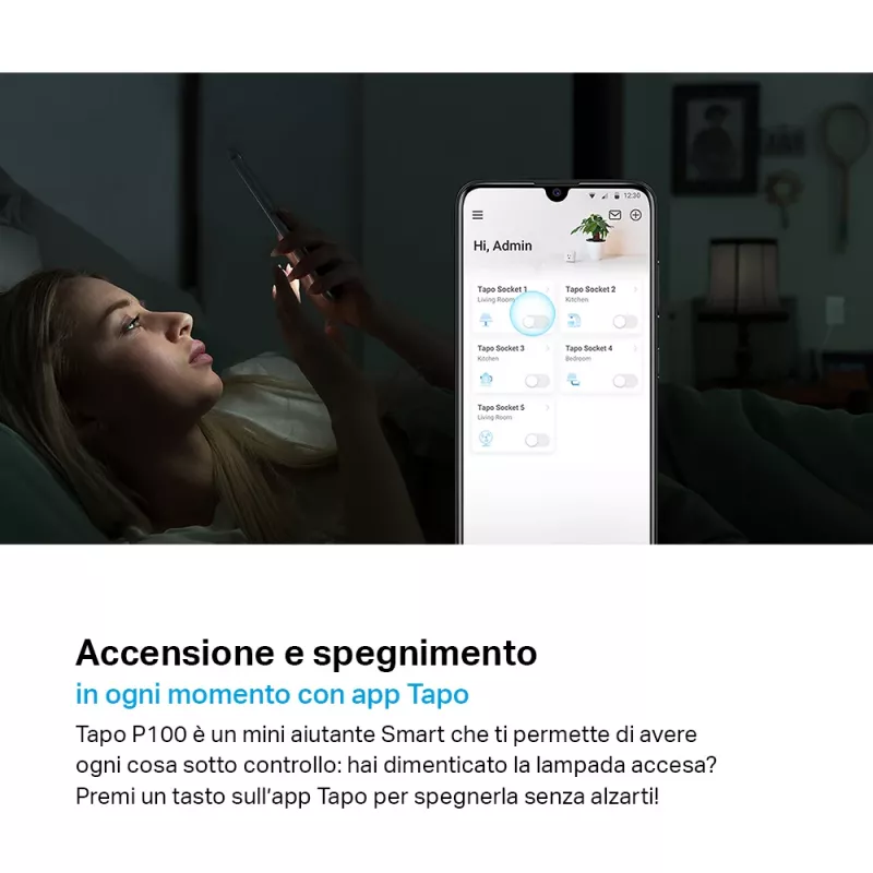 TP-LINK Tapo P100 išmanusis kištukas Baltas 2300 W