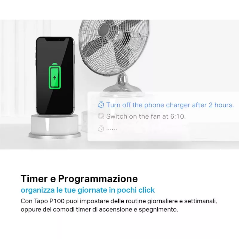 TP-LINK Tapo P100 išmanusis kištukas Baltas 2300 W
