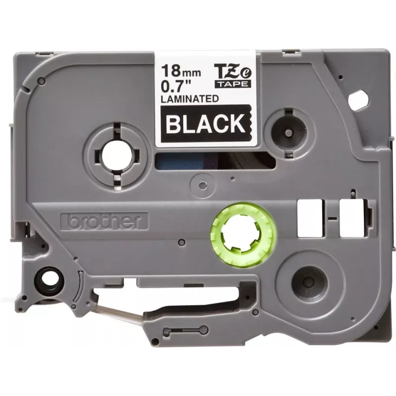 Laminuota juosta Brother TZe345 18mm balta ant juodos