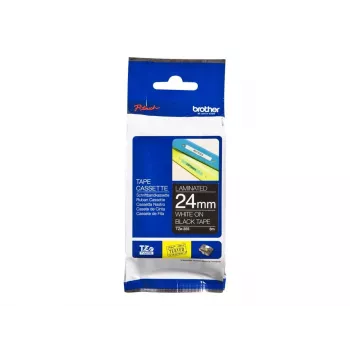 Juostelė etiketėms Brother TZe355 24mm balta ant juodo