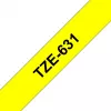 Lipnių etikečių juosta Brother TZe-631 (TZe) 12 mm x 8 m, juoda ant geltonos