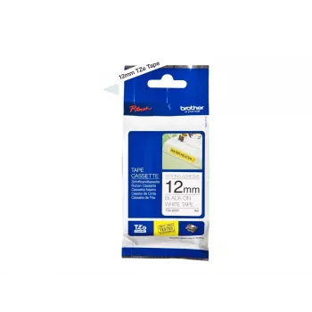 Lipni juosta Brother TZeS231 juoda ant baltos 1,2 cm 8 m