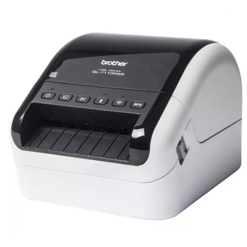 Brother QL-1110NWB etikečių spausdintuvas, tiesioginis terminis, 300 x 300 DPI, 110 mm/s, laidinis ir belaidis, juodas/baltas