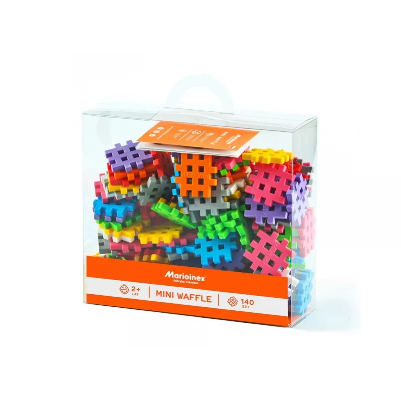 Marioinex Mini Waffle 140 konstruktorius – 140 detalių, įvairiaspalvis, nuo 3 metų
