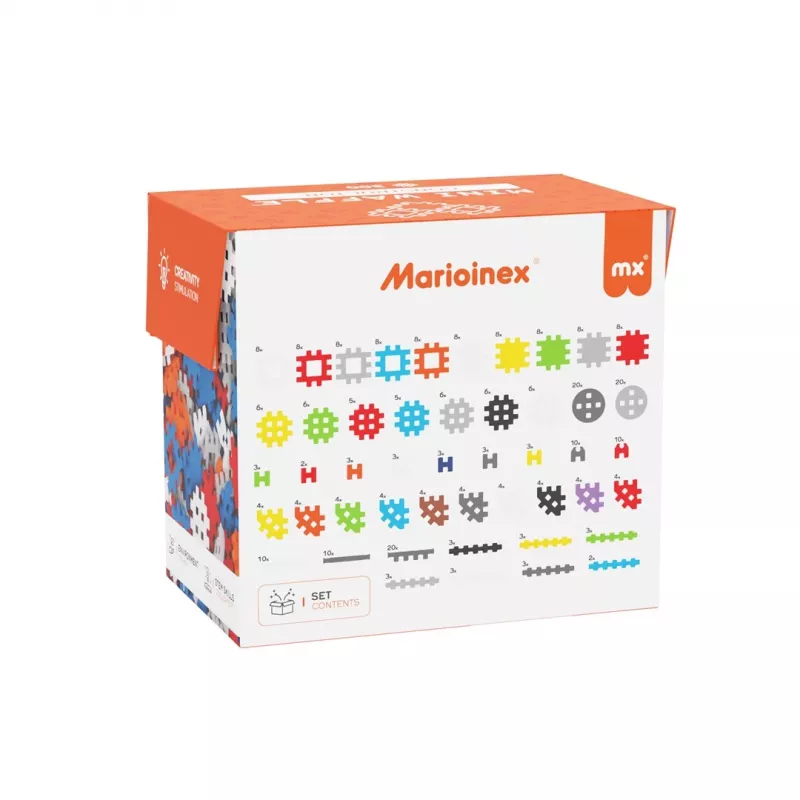 Konstrukciniai blokeliai Marioinex Mini Waffle Constructor 300 – suderinamas konstruktorius, 300 dalių, įvairiaspalvis