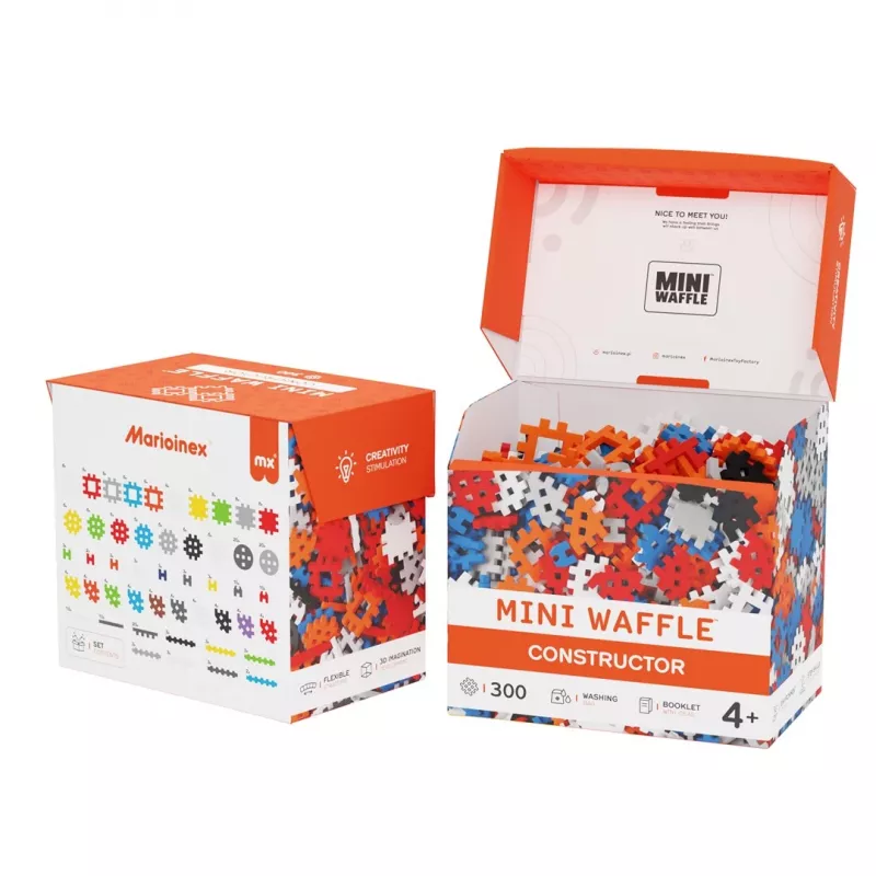 Konstrukciniai blokeliai Marioinex Mini Waffle Constructor 300 – suderinamas konstruktorius, 300 dalių, įvairiaspalvis