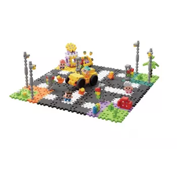 Statybinis rinkinys Marioinex Waffle mini Blocks – Gatvė, 280 dalių