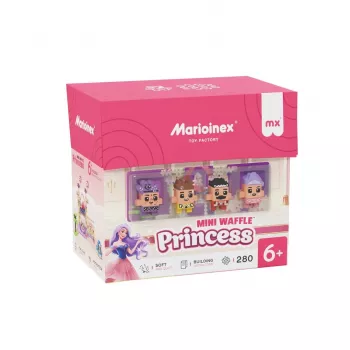 Konstruktorius Marioinex Waffle Mini Blocks Princesė – 280 dalių, įvairiaspalvis, dėžutė, nuo 6 metų