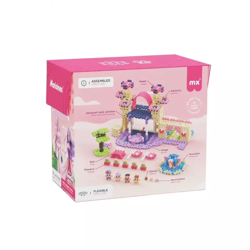 Konstruktorius Marioinex Waffle Mini Blocks Princesė – 280 dalių, įvairiaspalvis, dėžutė, nuo 6 metų