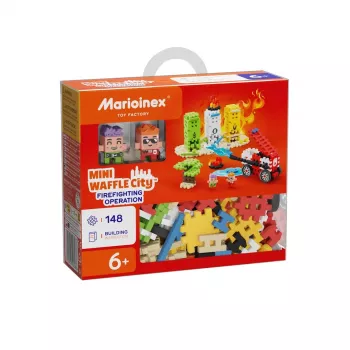 Konstruktorius Marioinex Blocks Waffle mini Priešgaisrinė operacija, 148 dalių, įvairiaspalvis, nuo 6 metų