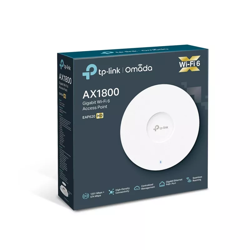 Belaidis prieigos taškas TP-LINK Omada EAP620HD, 1800 Mbps, 802.11ax
