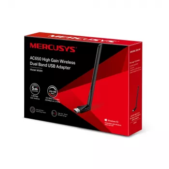 Mercusys AC650 High Gain belaidis dviejų juostų USB adapteris