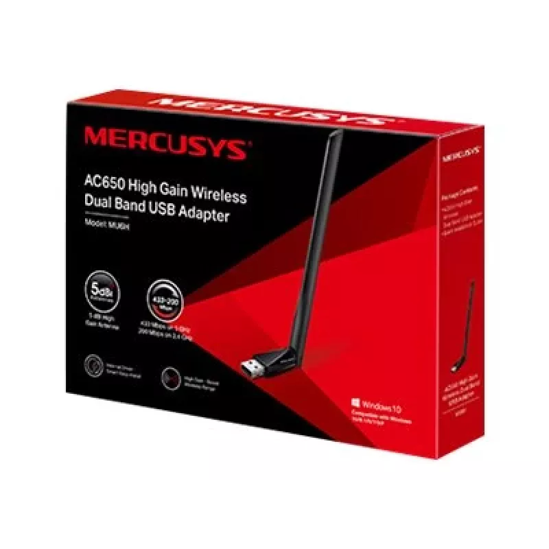 Mercusys AC650 High Gain belaidis dviejų juostų USB adapteris