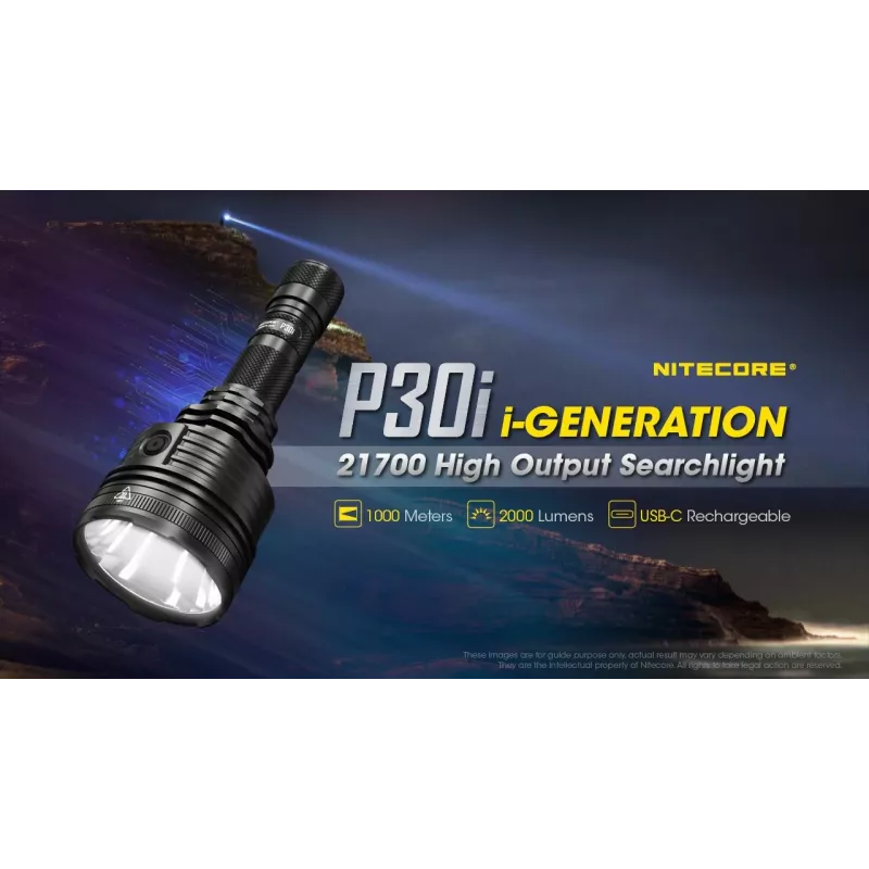 Nitecore P30i Juodas Rankinis Prožektorius LED