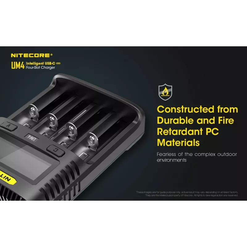 Nitecore UM4 įkroviklis buitinėms baterijoms