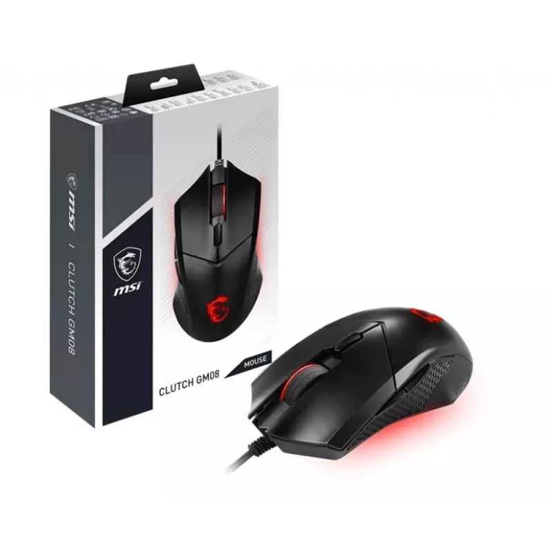 MSI Clutch GM08 žaidimų pelė USB 2.0 juoda